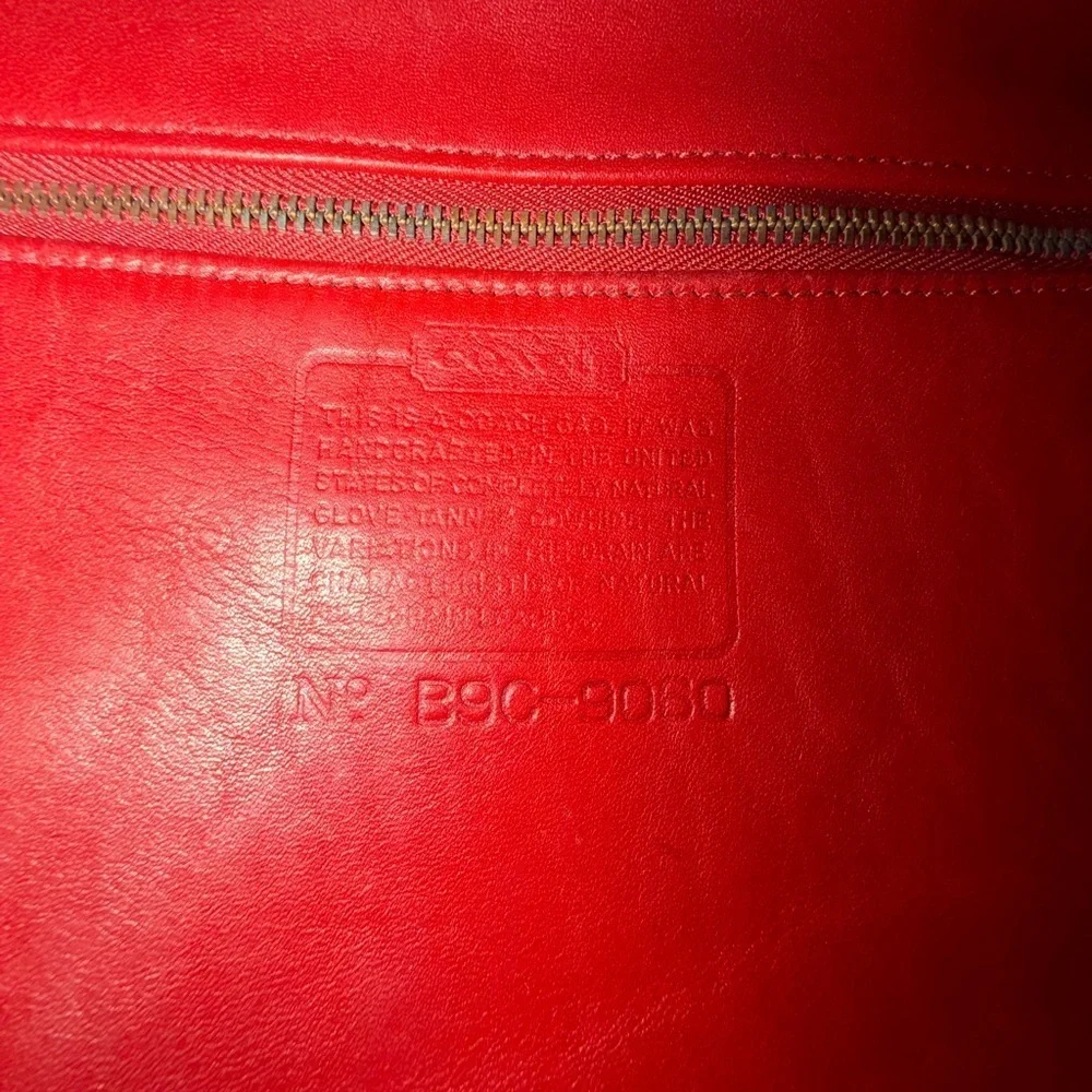 Coach Cherry Red Leather Shoulder Bag